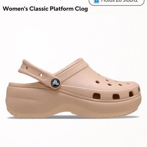 CROCS Women's Platform Clog - Beige